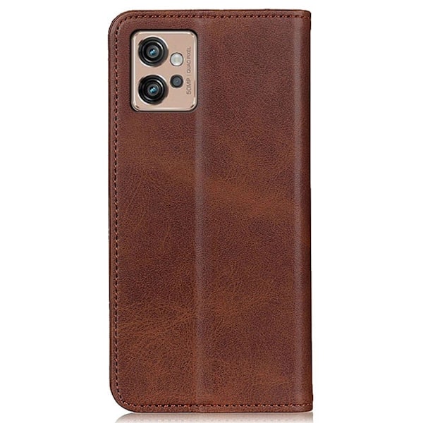 Äkta läder Motorola Moto G32 fodral - Brun Brun