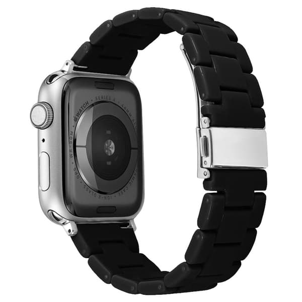 Apple Watch (41mm) enkel urrem i resin - Sort Black