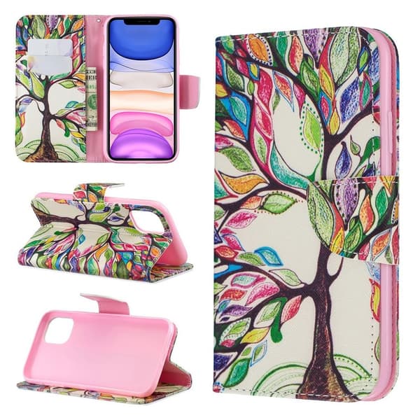Wonderland iPhone 11 Veske - Fargelagt tre Multicolor