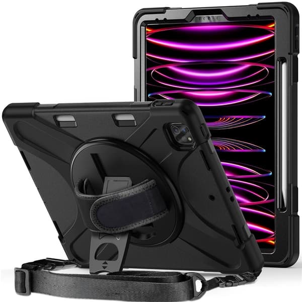 iPad Pro 12,9 tommer (2018) X-formet kombi-cover - helt sort Black