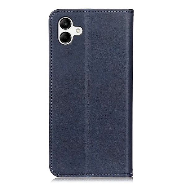 Lompakko-style Aitoa Nahkaa Läppäkotelo For Samsung Galaxy A04 - Sininen Blue