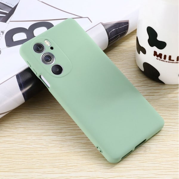 Matte Liquid Silikone Cover til Motorola Edge 30 Pro - Grøn Green