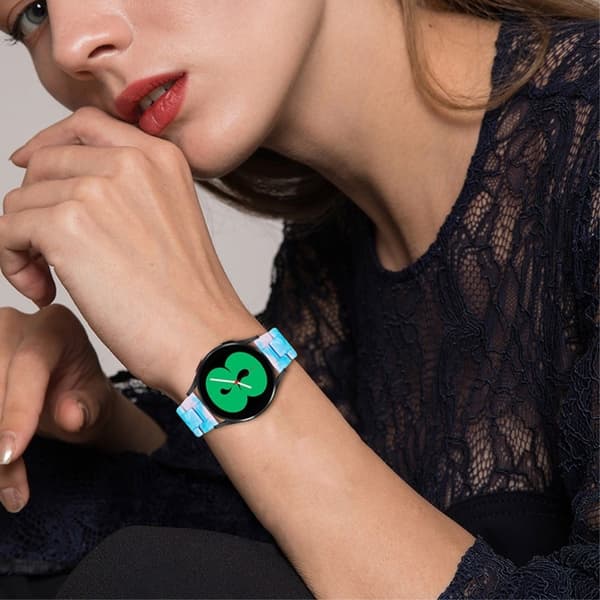 20mm sileä hartsikellohihna Garmin-kelloon - Sininen / Pinkki Multicolor
