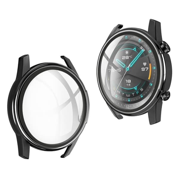 Huawei Watch GT 2 46mm glaseret durbale-ramme - Sort Black