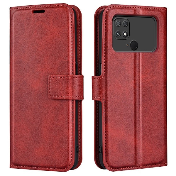 Læderetui med Pung til Xiaomi Poco C40 - Rød Red