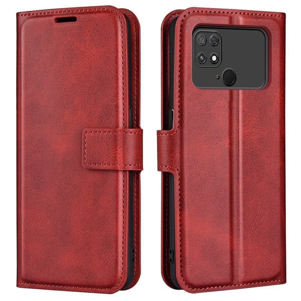 Læretui med Lommebok til Xiaomi Poco C40 - Rød Red