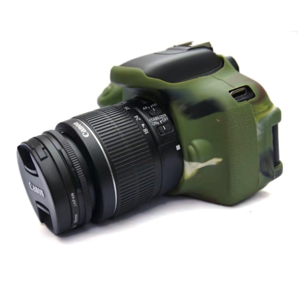 Canon EOS 600D/650D/700D blød silikone etui - Camouflage Multicolor