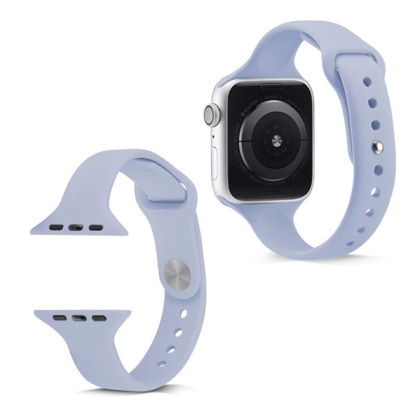 Apple Watch Series 5 40mm kapea silikoninen kellonauha - Vaaleanvioletti Purple