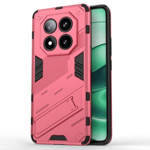Støtsikkert hybriddeksel med et moderne preg for Xiaomi Redmi Note 14 Pro 5G - Rose Pink