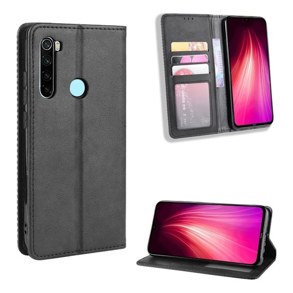 Bofink Vintage läder Xiaomi Redmi Note 8 fodral - Svart Svart