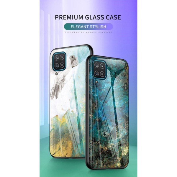 Fantasy Marble Samsung Galaxy A12 5G cover - flyvende due marmor Green