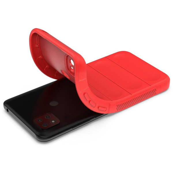 Mjukt greppformat Xiaomi Redmi 9C skal - Röd Röd
