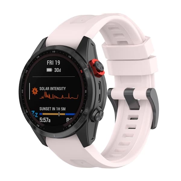 Garmin Fenix 7 / Epix Gen 2 / Descent G1 silikoninen ranneke - Pinkki Pink