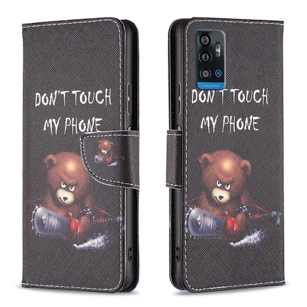 Wonderland ZTE Blade A51 flip kuoret - Karhu Black