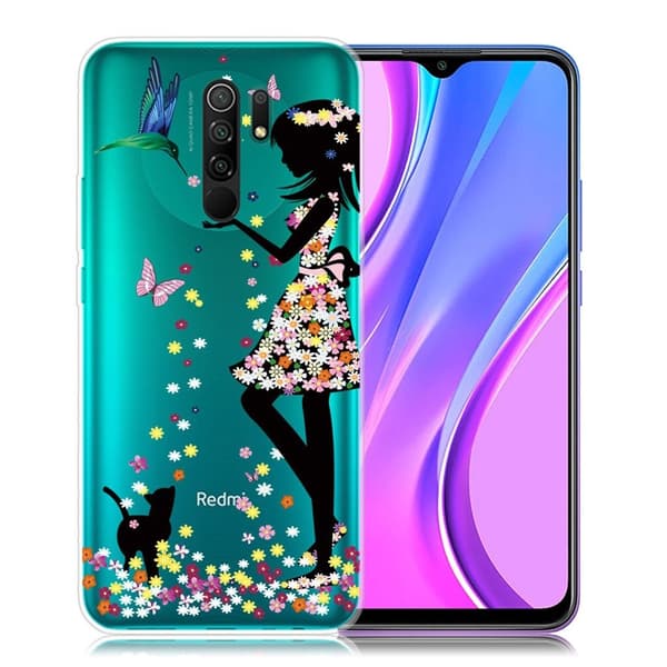 Deco Xiaomi Redmi 9 Etui - Smuk pige Multicolor