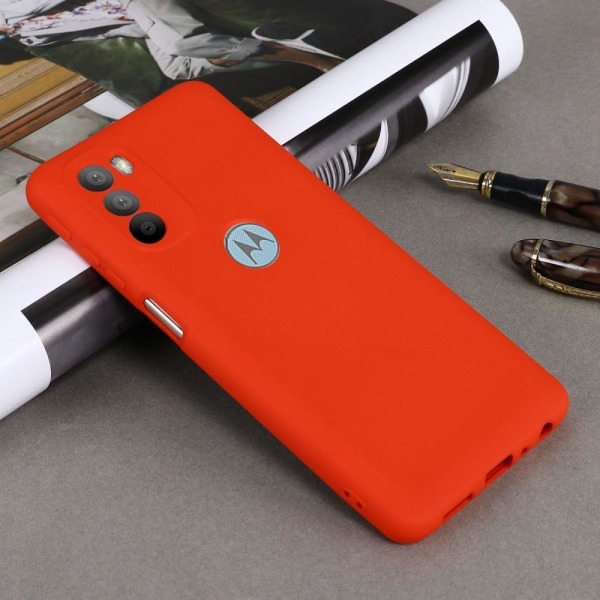 Matte Liquid Silikone Cover til Motorola Moto G51 5G - Rød Red