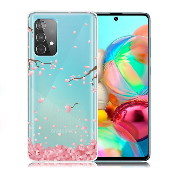 Deco Samsung Galaxy A72 5G Etui - Falling Blomst Pink
