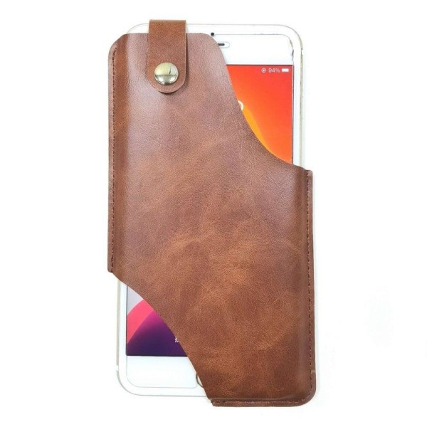 Universal leather waist phone pouch - Light Brown Size: S Brown