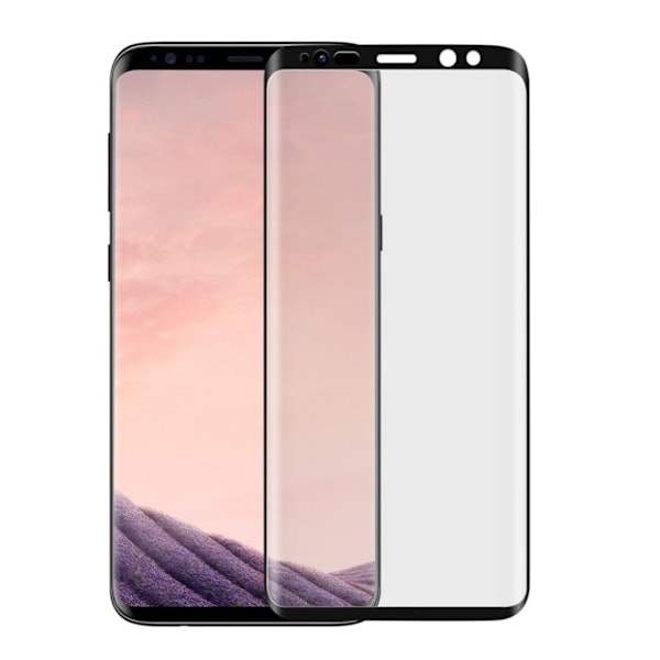 ANGIEBABE Samsung Galaxy S9 Extra glas med unik ram - Svart Transparent