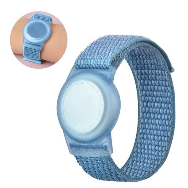 AirTags nylon TPU handledsrem med ögla - Cape Blå / Storlek: S Blå