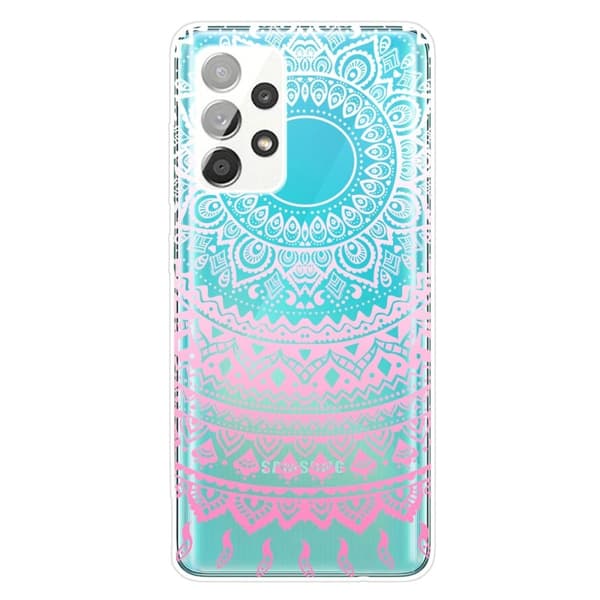 Deco Samsung Galaxy A32 Suojakotelo - Pinkki / Valkoinen Mandala Pattern Multicolor