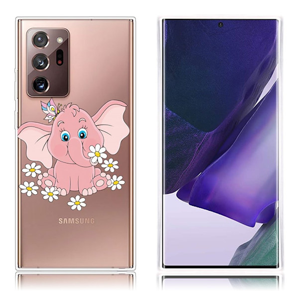 Deco Samsung Galaxy Note 20 Ultra Etui - Elefant Pink