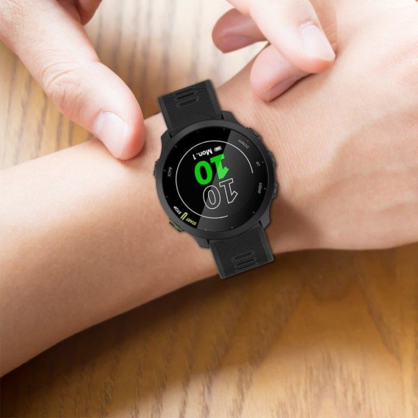 20mm twill texture silicone watch strap for Garmin Forerunner 15 Blå