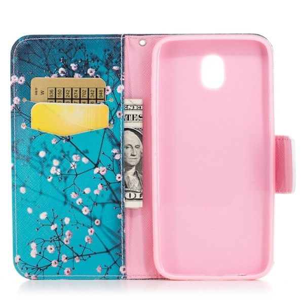 Samsung Galaxy J3 (2017) Etui med magnetlås – Blomstertre Blue