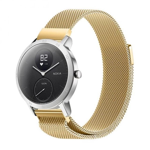 Withings Steel HR (36 mm) / Milanese-klockarmband i rostfritt stål - Guld Guld
