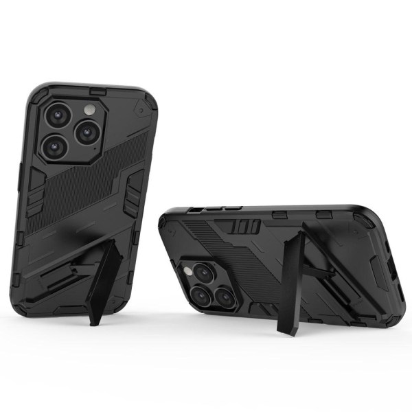 Shockproof Hybrid Suojakuori With A Modern Touch For iPhone 14 Pro Max - Musta Black