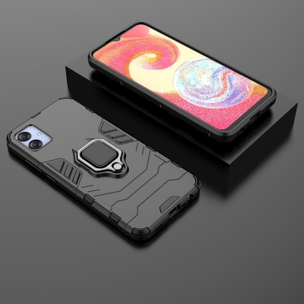 Rengassuojakotelo - Samsung Galaxy A04e - Musta Black
