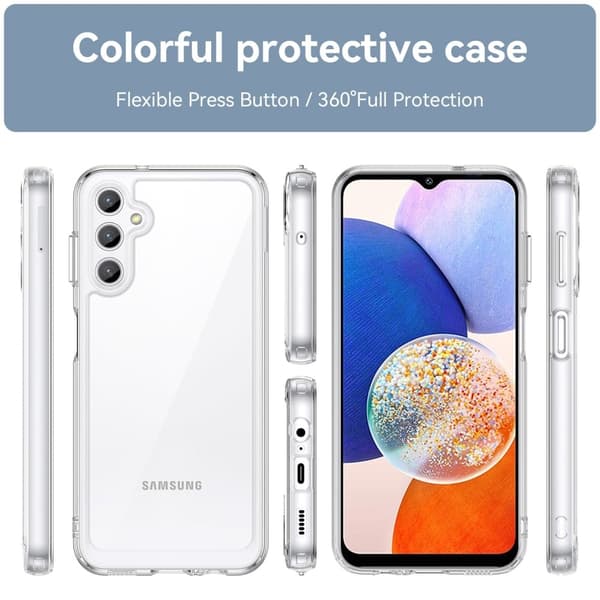 Samsung Galaxy A14 smart akryl cover - Transparent Transparent