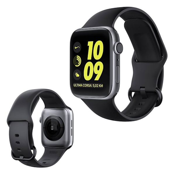 Apple Watch Series 5 40mm flydende silikone Urrem - Sort Black