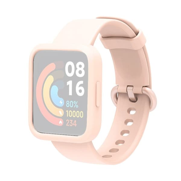 Xiaomi Redmi Watch silikoneurrem med cover - Lyserød / Lyserød Pink