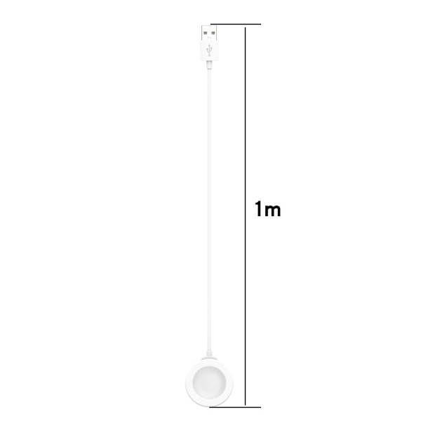 1m Huawei Watch 4 / 4 Pro magnetisk ladekabel - Hvit White