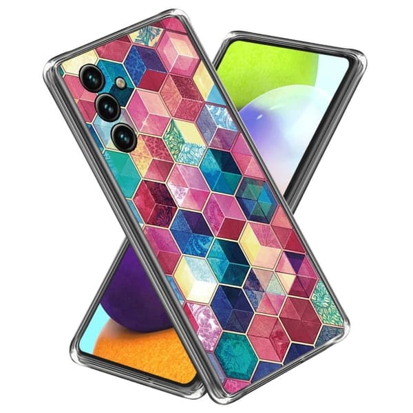 Deco Samsung Galaxy A24 4G Suojakotelo - Colorful Blocks Multicolor