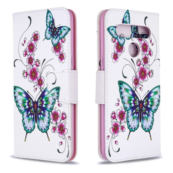 Wonderland LG K61 Etui - Sommerfugl og Blomst Multicolor