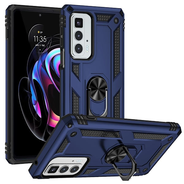 Ring Guard-etui - Motorola Edge 20 Pro - Blå Blue