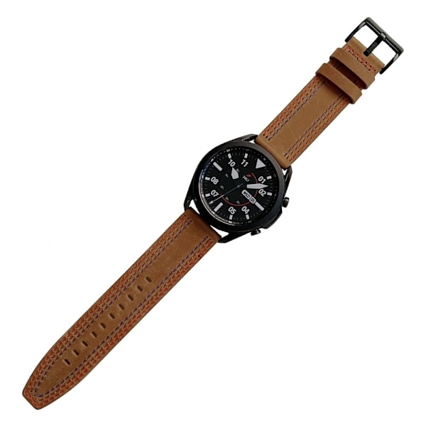 20 mm universellt klockarmband i äkta läder - Brun Brun