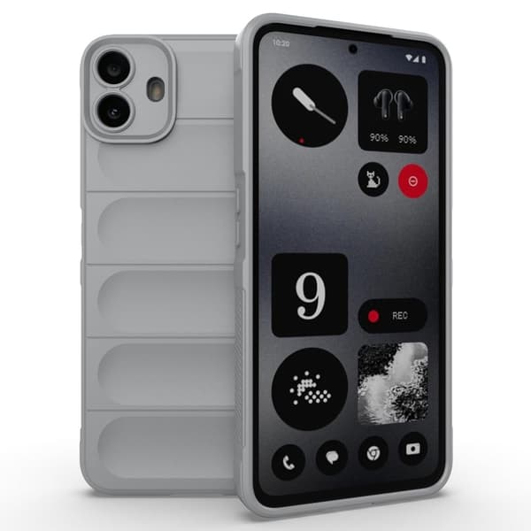Mjukt greppformat Nothing CMF Phone 1 skal - Ljusgrå Silvergrå