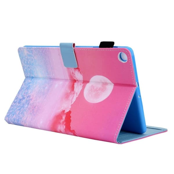Samsung Galaxy Tab A 8.0 (2019) elegant mönstrad läder flip fodral - Afterglow Rosa