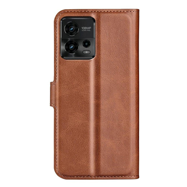 Læderetui med Pung til Motorola Moto G72 - Lysebrun Brown