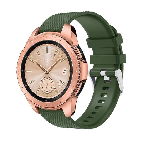 Samsung Galaxy Watch (42mm) byte av klockarmband i silikon - Militärgrön Grön