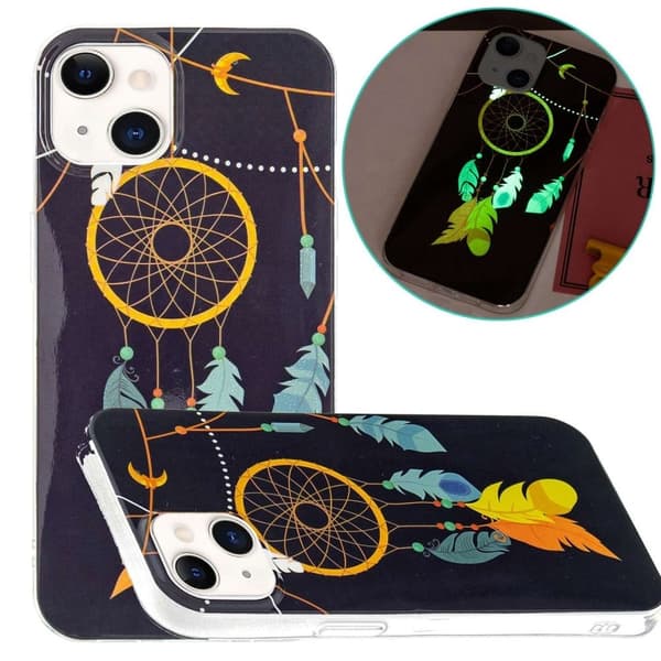 Deco iPhone 14 Etui - Black Wind Chimes Multicolor