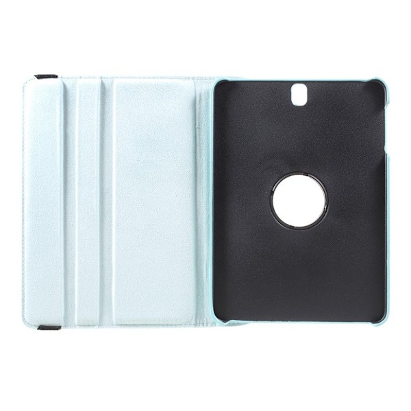 Samsung Galaxy Tab S3 (9.7") Litsi Pintainen Nahkakotelo Standillä - Vaaleansininen Blue