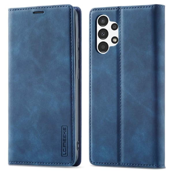LC.Imeeke läder Samsung Galaxy A13 4G fodral - Blå Blå