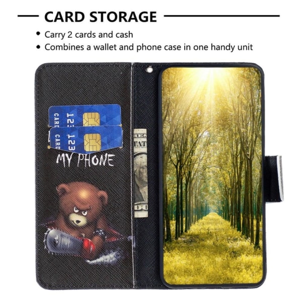 Wonderland Samsung Galaxy A04e Flip Etui - Bjørn Black