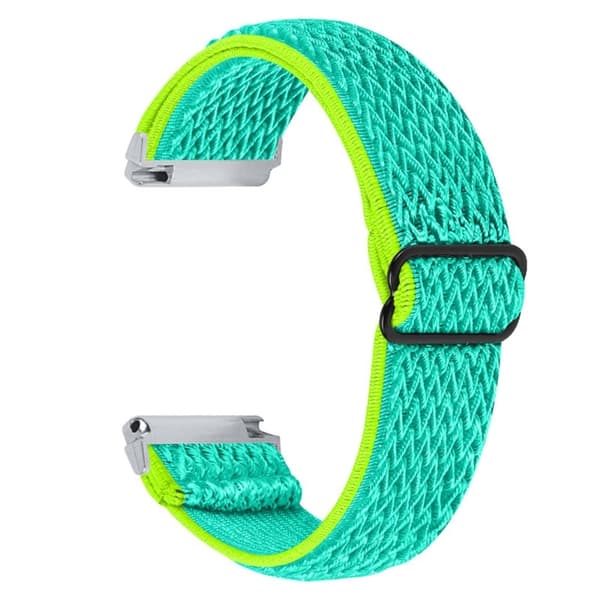 Fitbit Versa 2 / Versa Lite elastisk urrem med justerbart spænde - Gul Grøn Green