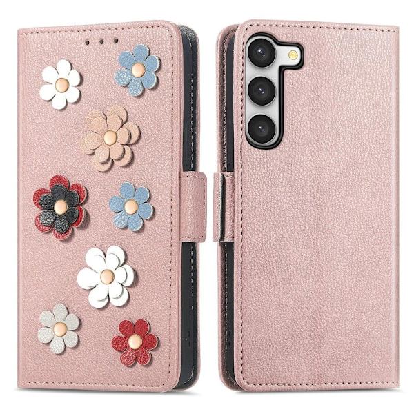 Mandala Samsung Galaxy S23 Plus Flip Fodral - Roséguld Rosa