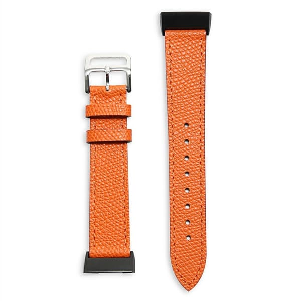 Fitbit Charge 5 aito nahkakellon hihna - Oranssi Orange